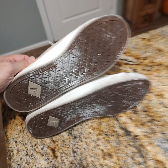 Sperry Women’s Crest Vibe Vulcanized Sneaker Flat Heel Gray STS85703 Size 8W - Picture 8 of 12